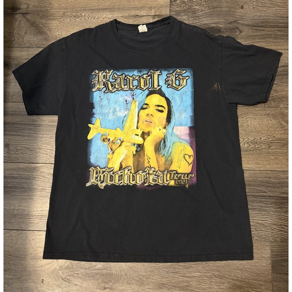 KAROL G. RICHOTA TOUR 2021 RAP TEE SHIRT SIZE L Concert Reggeton Tour Dates